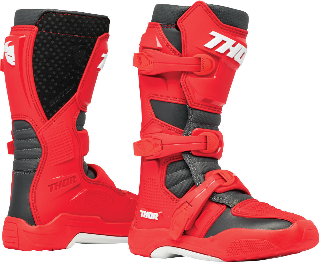 Thor Blitz XR MX Motokrosové boty pro mládež červená/černá 3 Obrázek 1