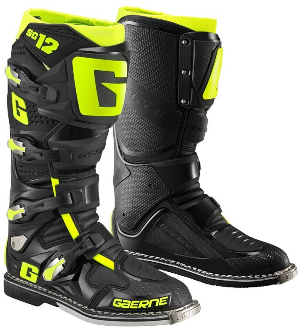 Gaerne SG-12 Motocross støvler sort/neon-gul 48 Figur 1