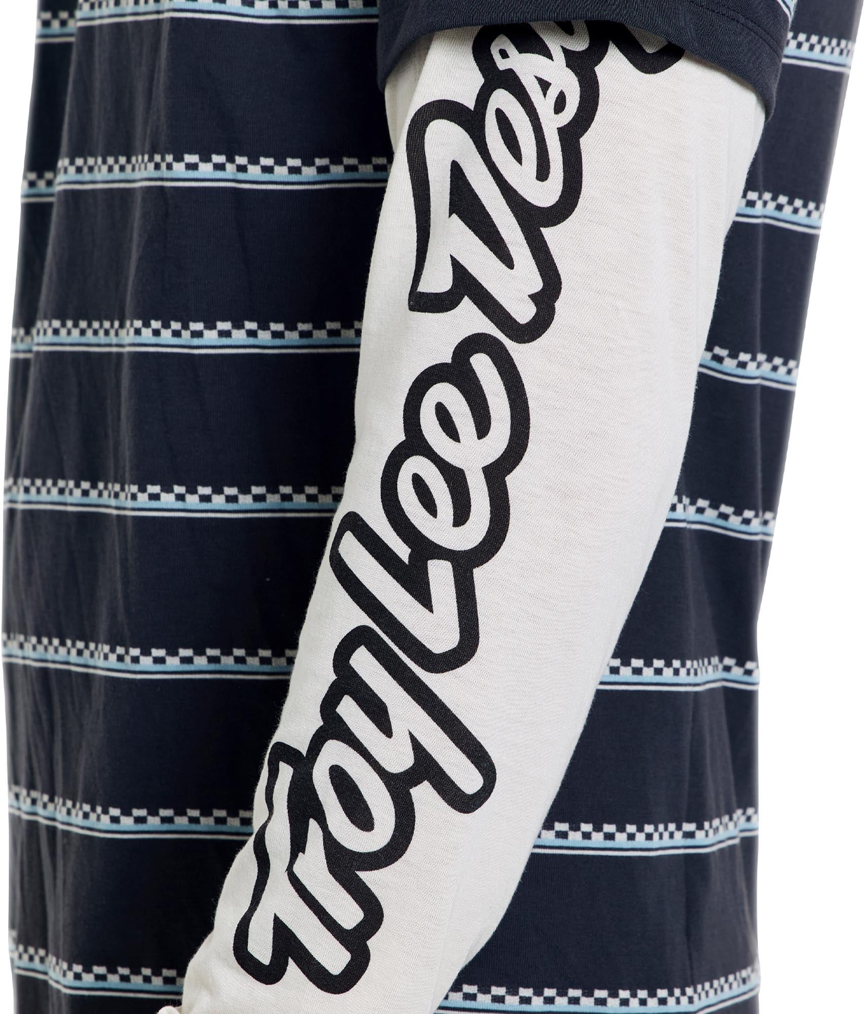 Troy Lee Designs Skyline Fakie Ride Stripe Bicycle Jersey carbon/blue XXL Figure 8