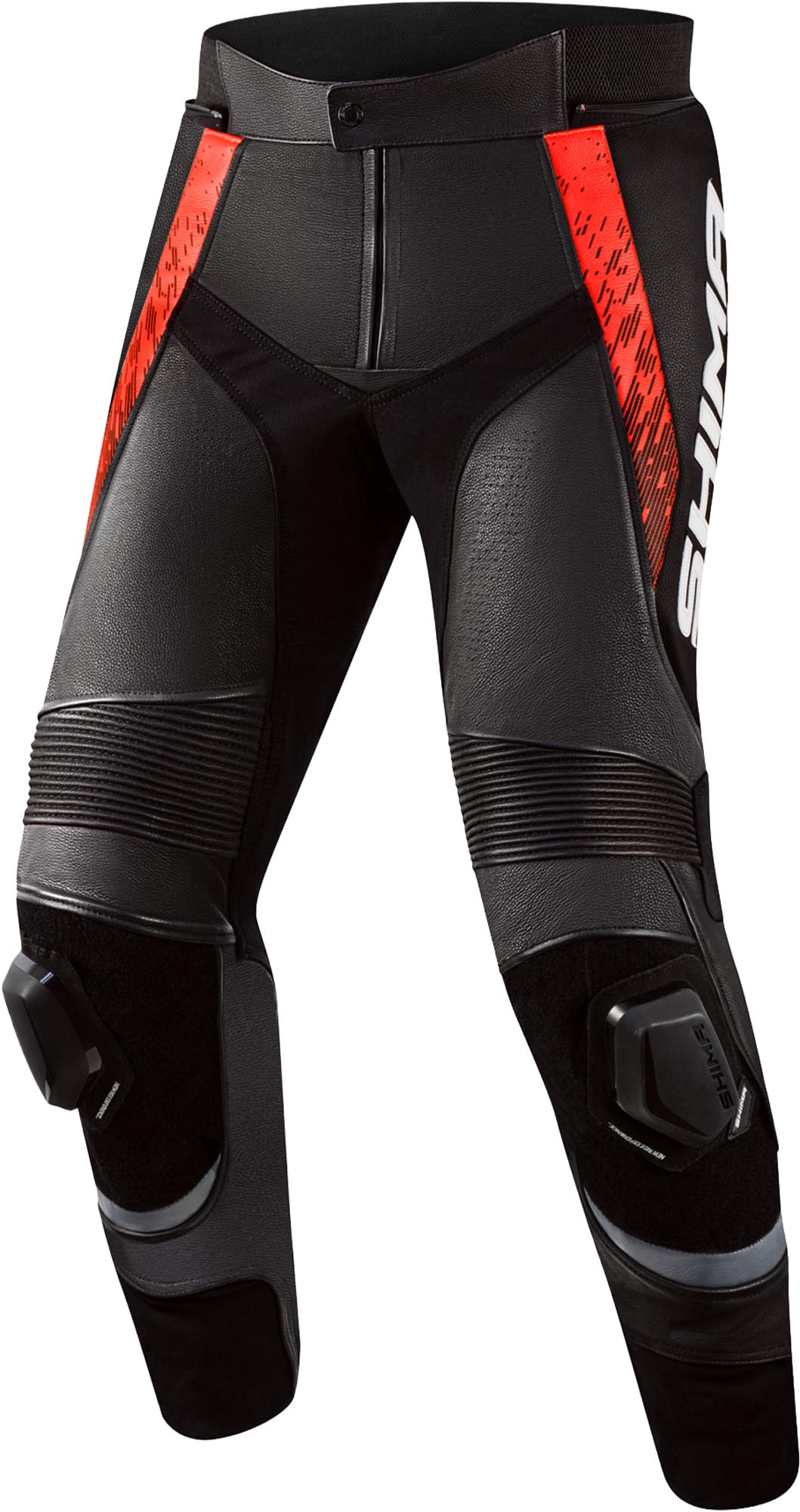 SHIMA STR 2.0 Motorrad Lederhose schwarz/rot/fluo-dunkelrot 52 Abbildung 1