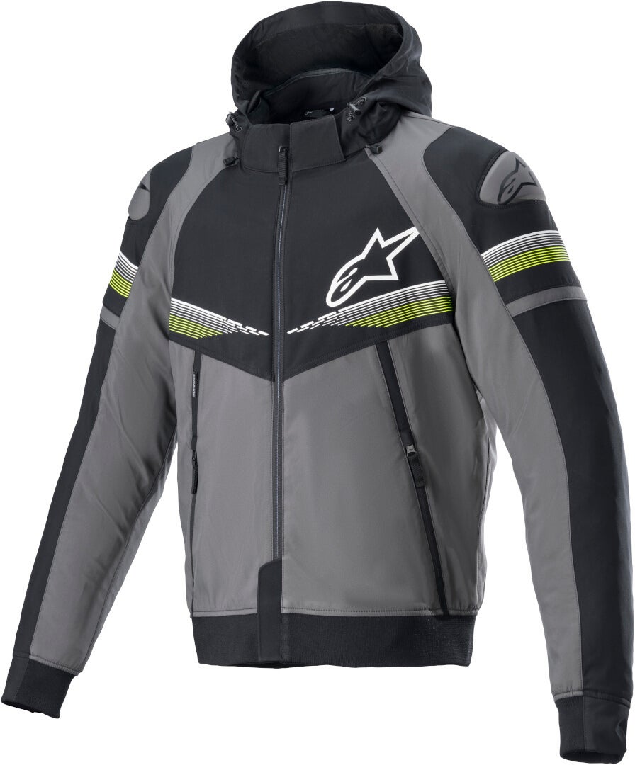 Alpinestars Sektor V2 Motorcykel hættetrøje grå/sort/gul XXL Figur 1