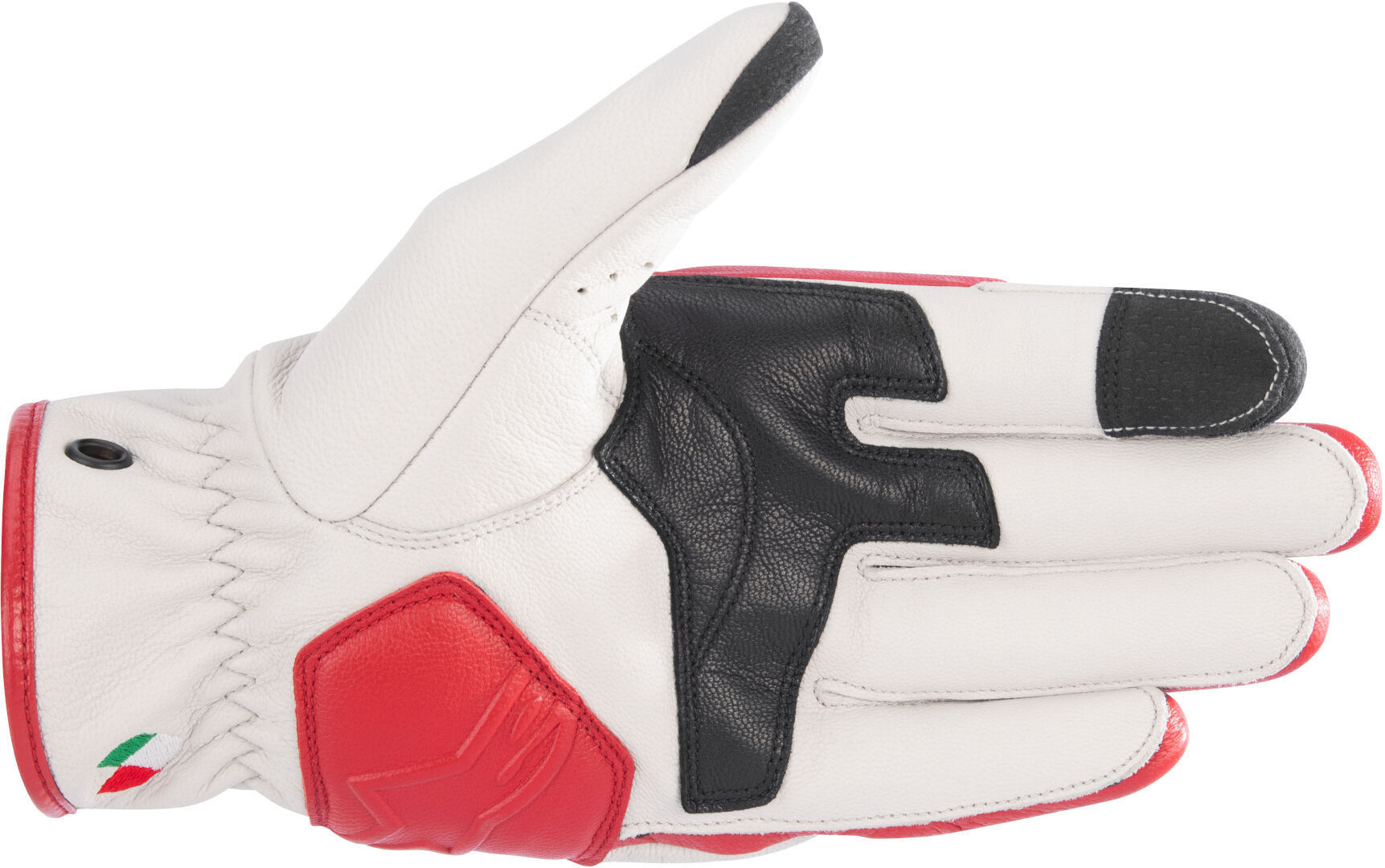 Alpinestars Dyno perforerede motorcykelhandsker hvid/sort/rød M Figur 2