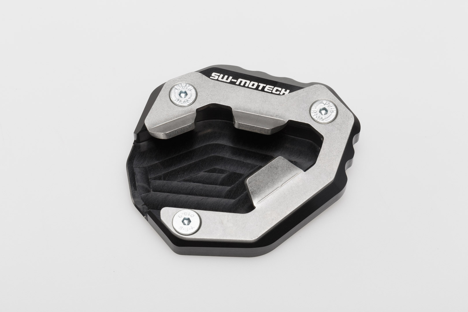 Extensie SW-Motech pentru piciorul lateral - Negru/argintiu. Triumph Tiger 1050 Sport (13-). Figura 1