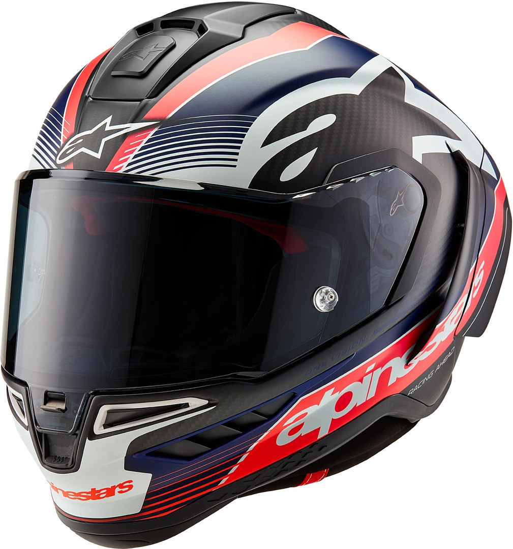 Alpinestars Supertech R10 Team Carbon Cască Negru/Roșu/Albastru XS (53/54) Figura 1
