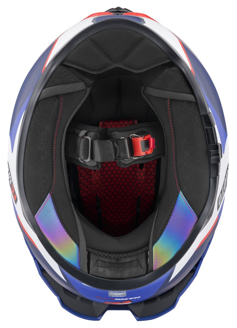 FC-Moto Hawk EVO-X Casco nero opaco/rosso/blu/bianco S Figura 7