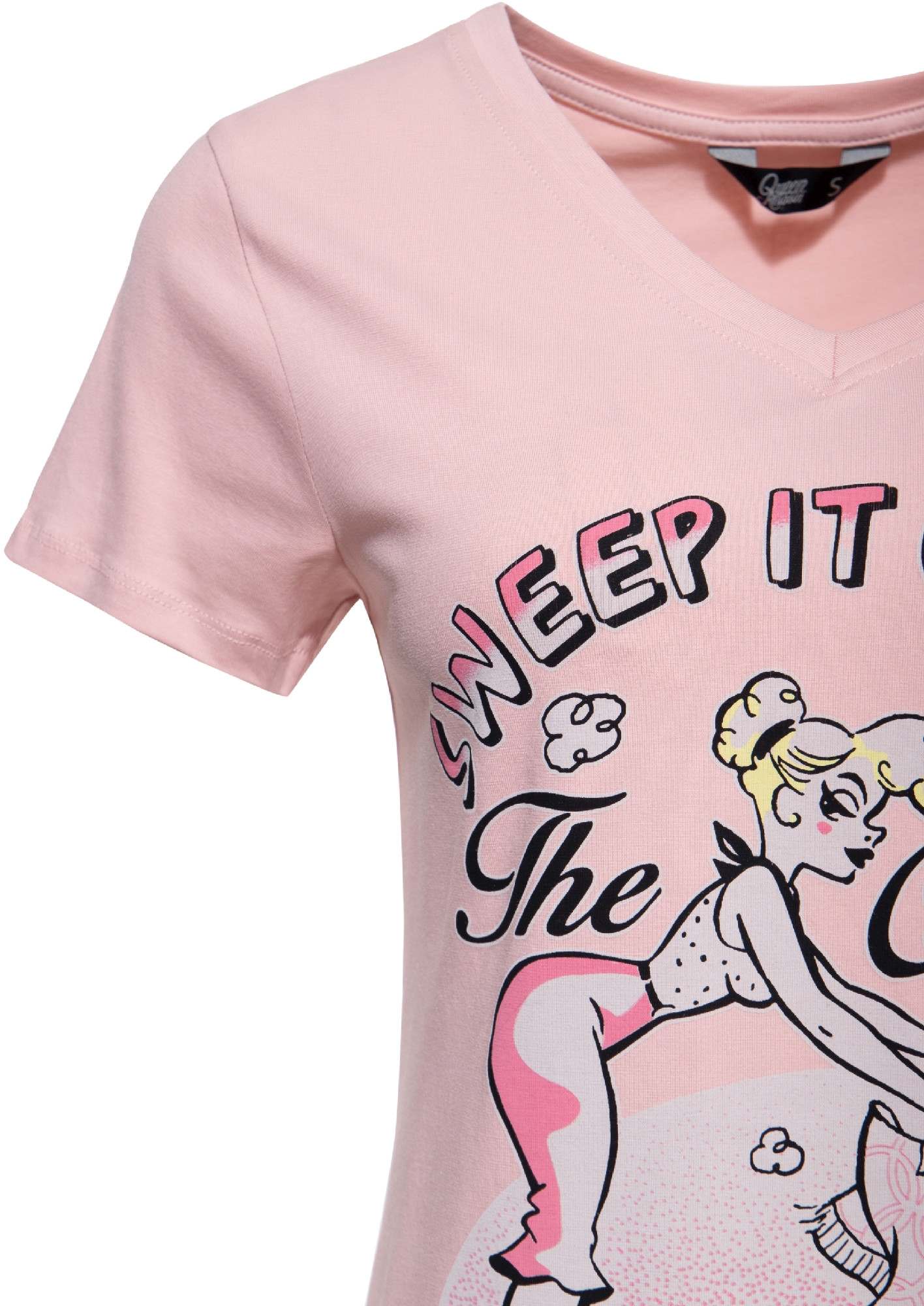Queen Kerosin Sweep It Under The Carpet レディースTシャツ ピンク 4XL 図3