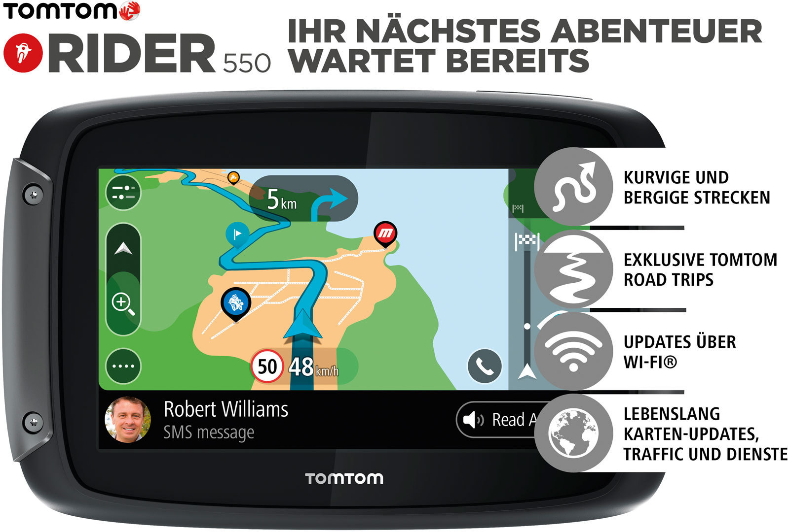 TomTom Rider 550 World Sistemul de Ghidare a Rutei Figura 2