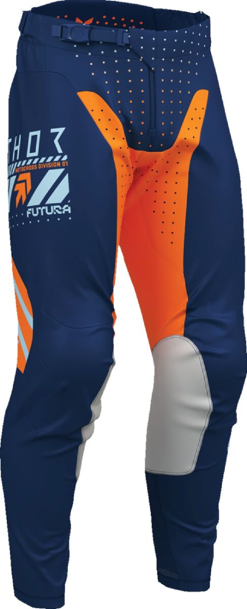 Thor Launchmode Futura Pantalons de motocross bleu/orange 30 Figure 1