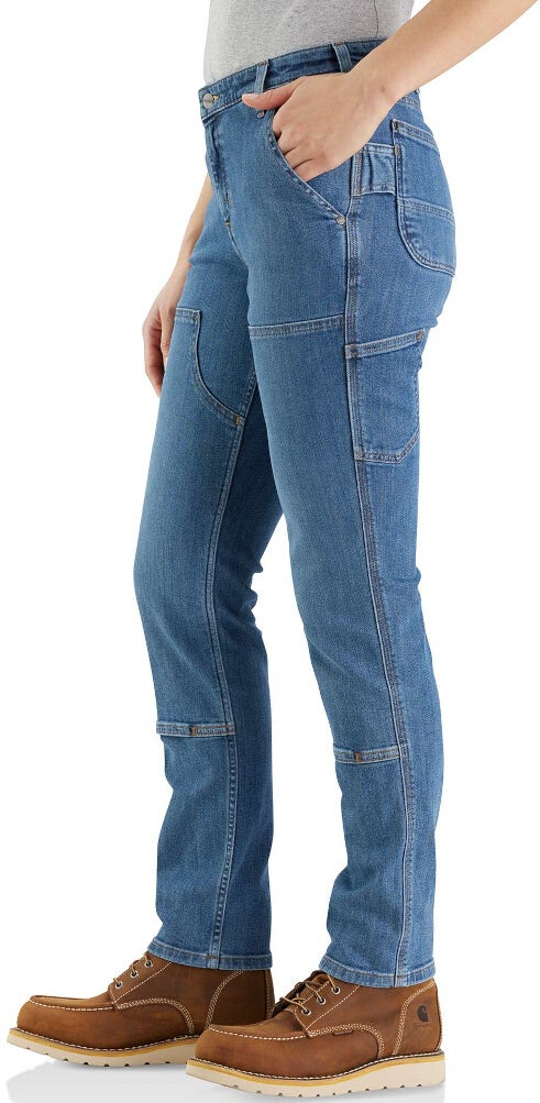 Side view of Carhartt Double Front Straight Ladies Jeans