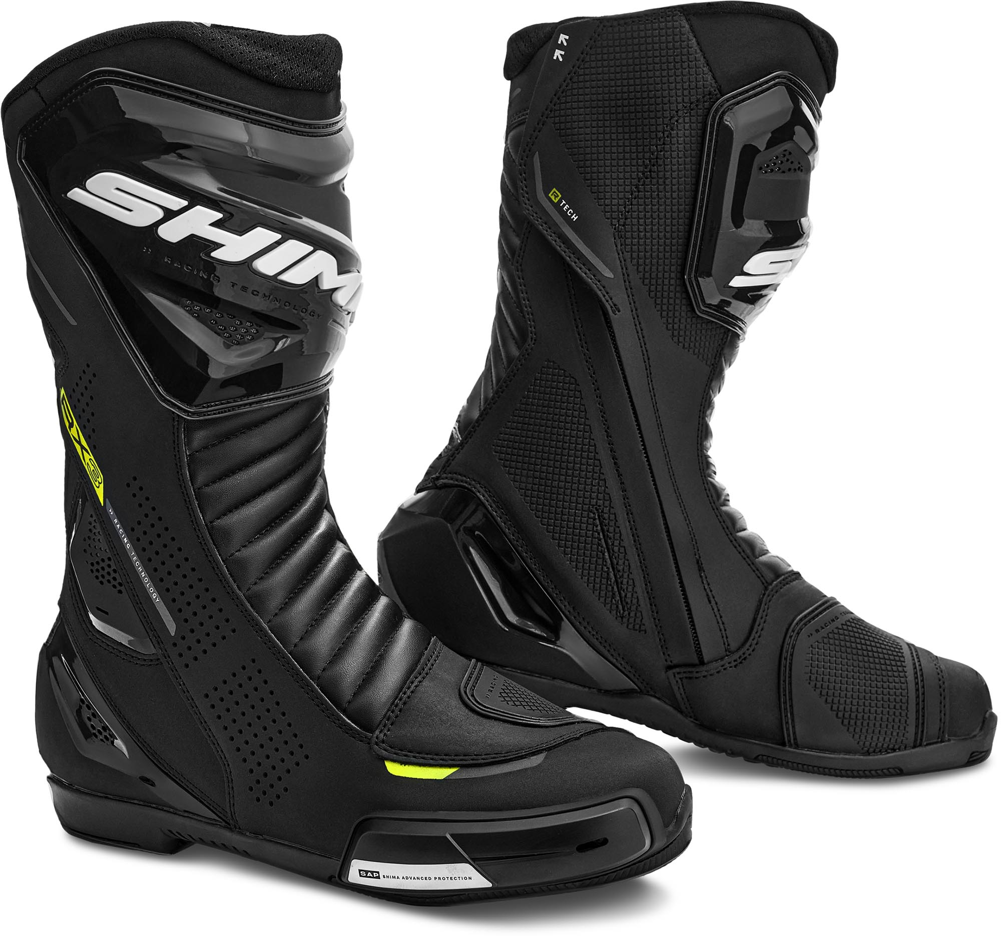 SHIMA RX-3 Motorrad Stiefel schwarz/gelb 45 Abbildung 1