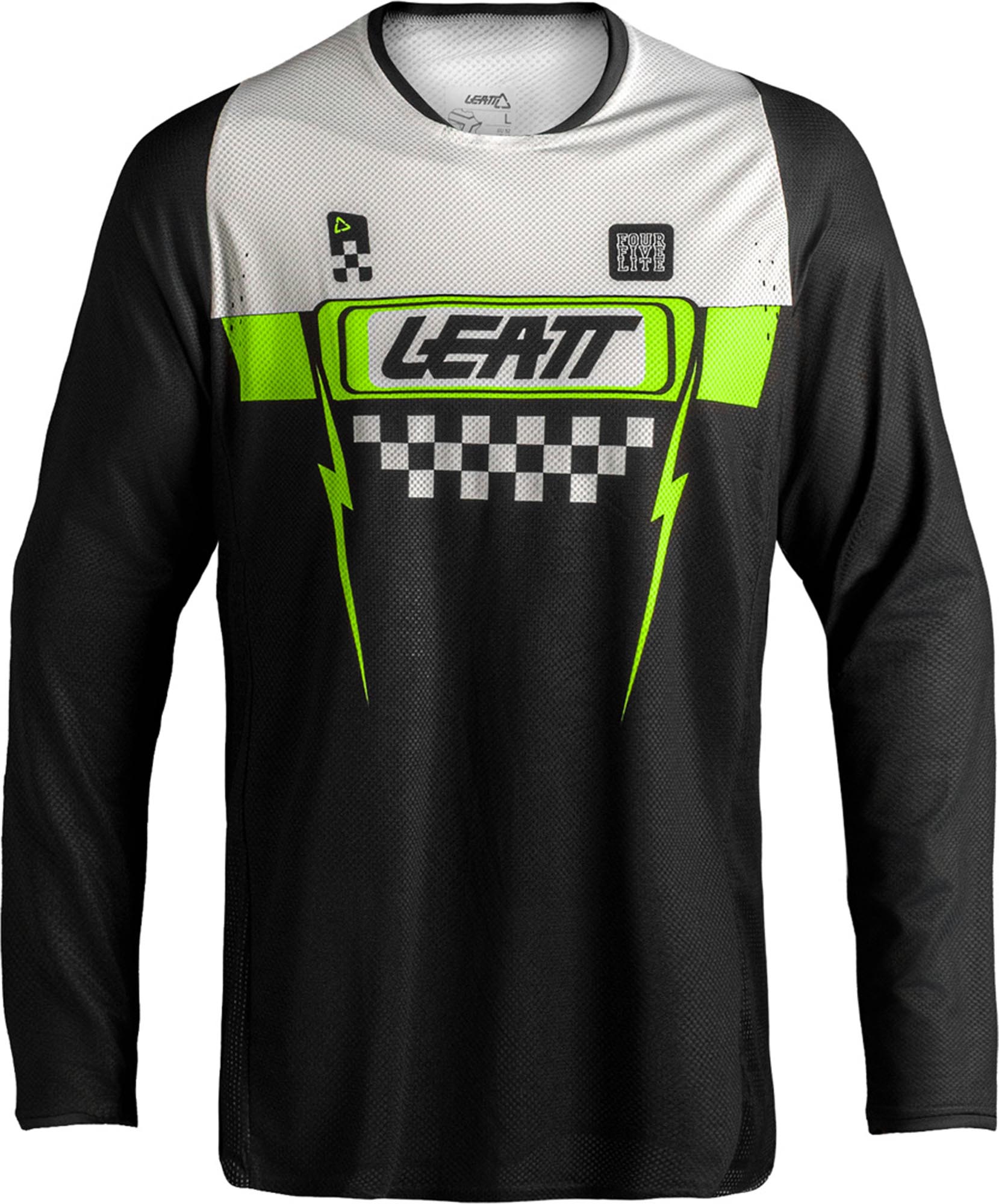 Leatt Moto 4.5 Lite Motocross Jersey black/white/yellow L Figure 1