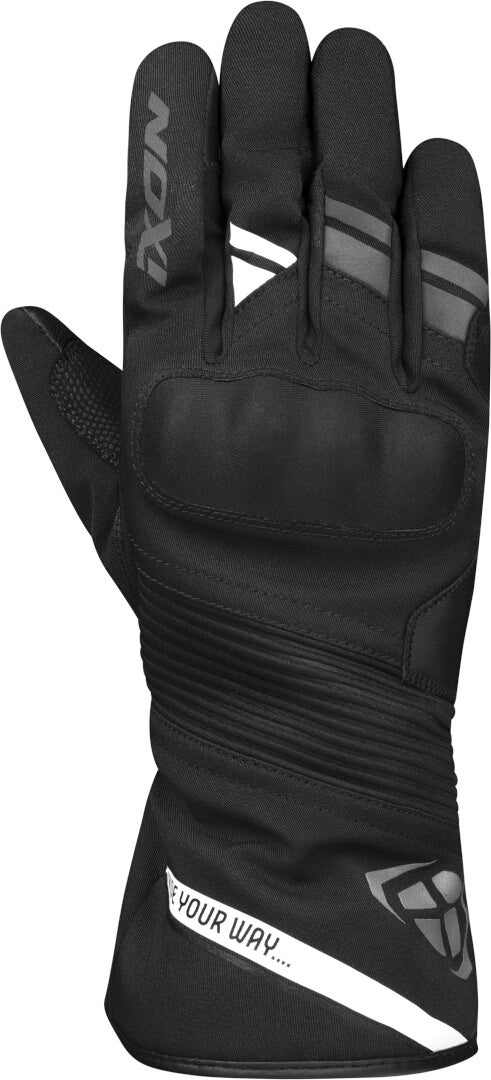 Ixon Pro Midgard Vandtætte vintermotorcykelhandsker Sort/hvid 3XL Figur 1