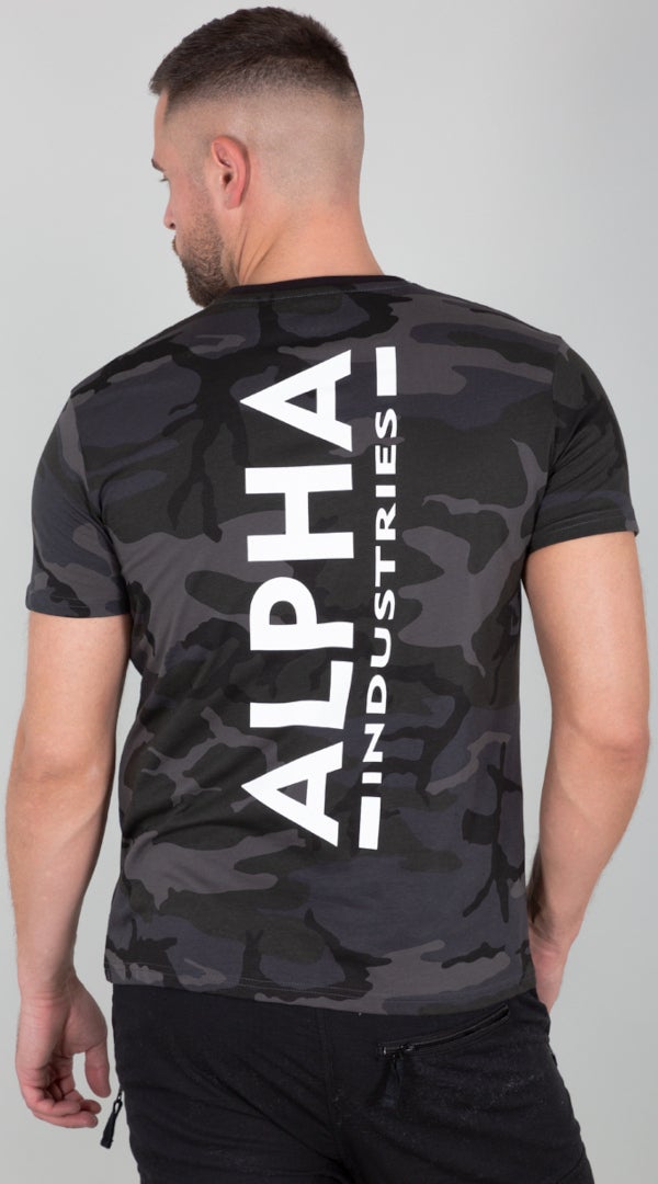 Alpha Industries Backprint Camo Maglietta Mimetismo Scuro M Figura 2