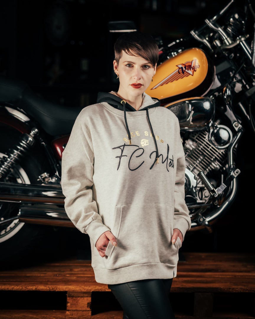 FC-Moto FCM-Sign Damer Hettegenser lysegrå XL Figur 3
