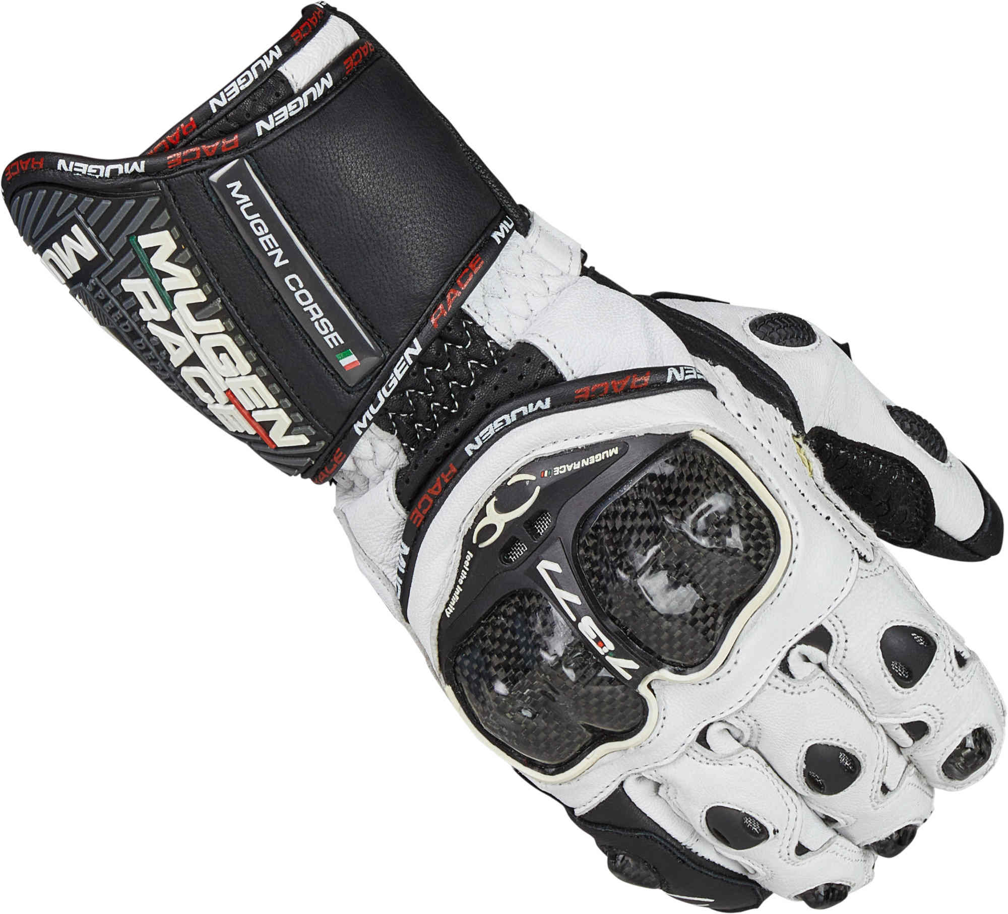 MUGENRACE Bornew Motorcykel handsker Sort/hvid M Figur 2