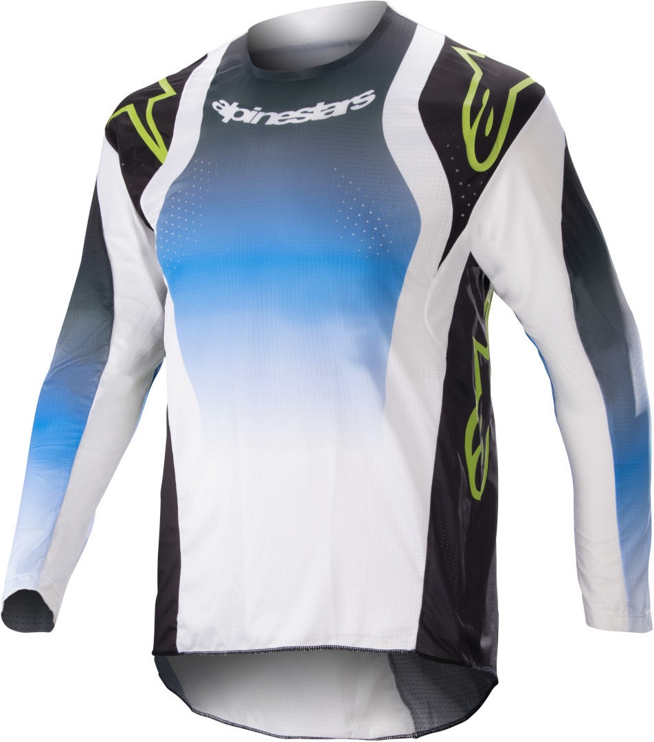Alpinestars Racer Push Jeugd Motorcross Jersey wit/zwart/blauw XL Figuur 1