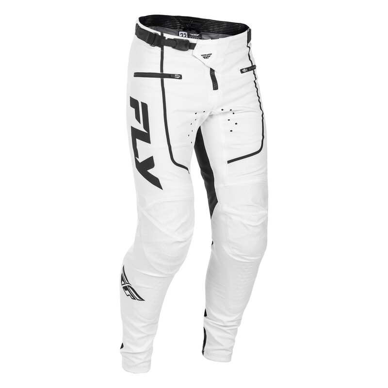 FLY Racing Rayce Youth MTB-byxor - Vit/Svart Figur 2