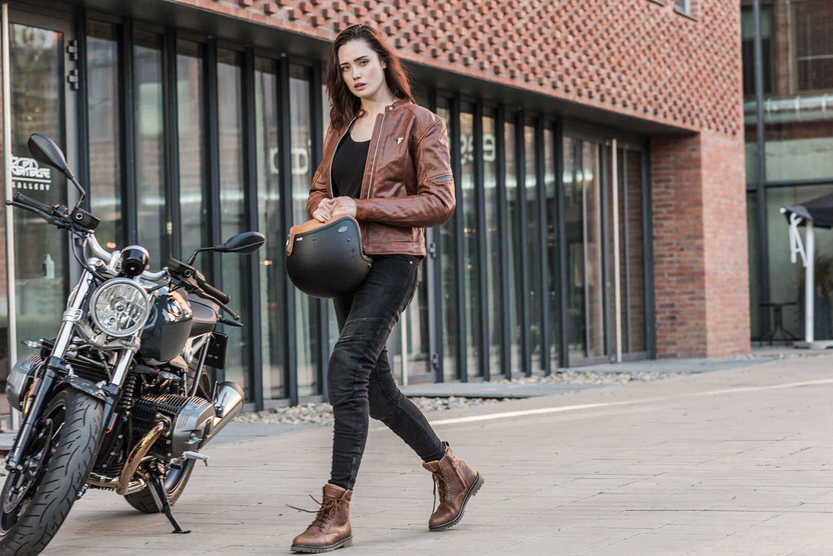 SHIMA Jess Damer Motorcykel Jeans Sort 32 L32 Figur 4