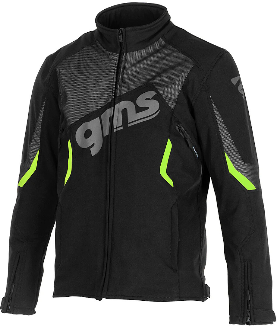 GMS Arrow Motorcycle Softshell Jacket black/green L Figure 1