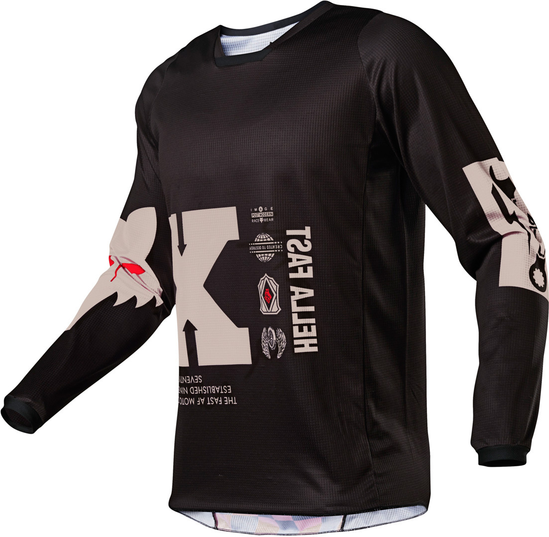 FOX 180 Illmatik Motocross Jersey sort/rød L Figur 1