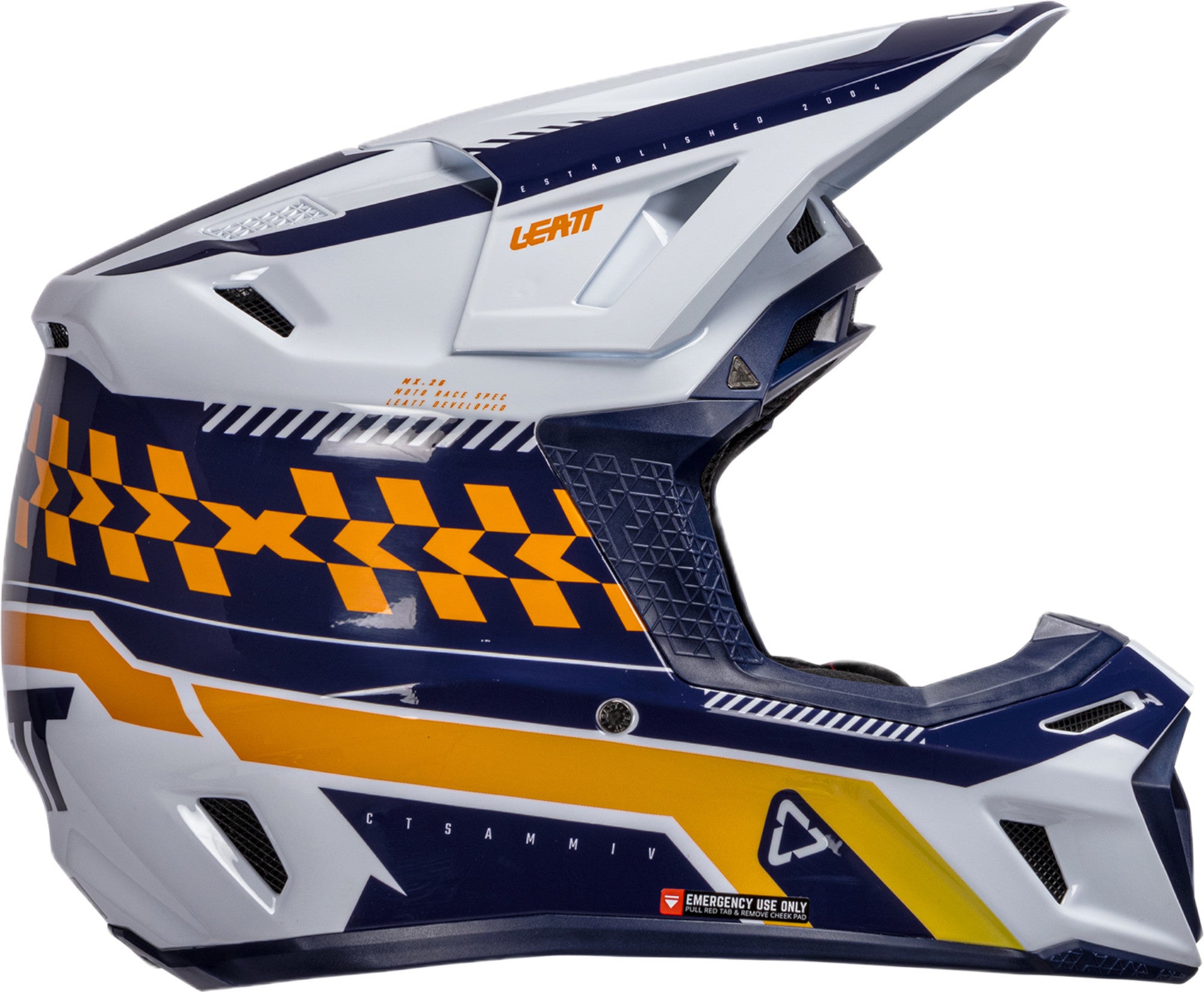 Leatt 8.5 V26 Motocross Helmet with Goggles white/blue/orange XL (61/62) Figure 3