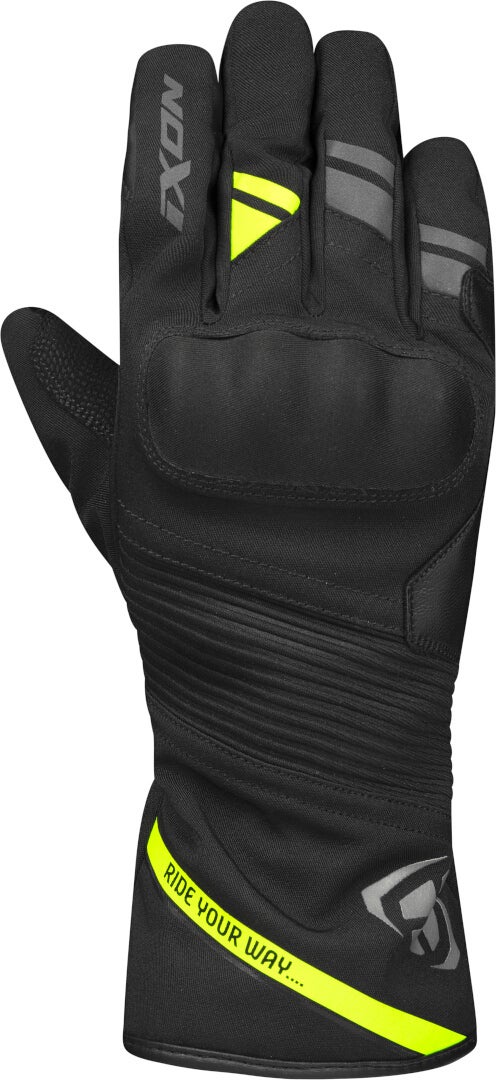 Ixon Pro Midgard Vandtætte vintermotorcykelhandsker sort/gul 2XL Figur 1