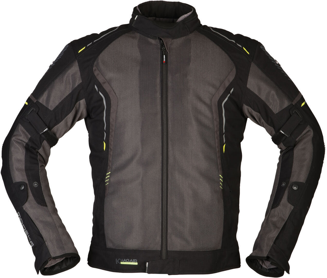 Modeka Khao Air Motorcycle Textile Jacket black/light grey Short XL Figure 3