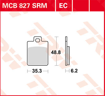 TRW Lucas Bremsbelag MCB827 Figur 1