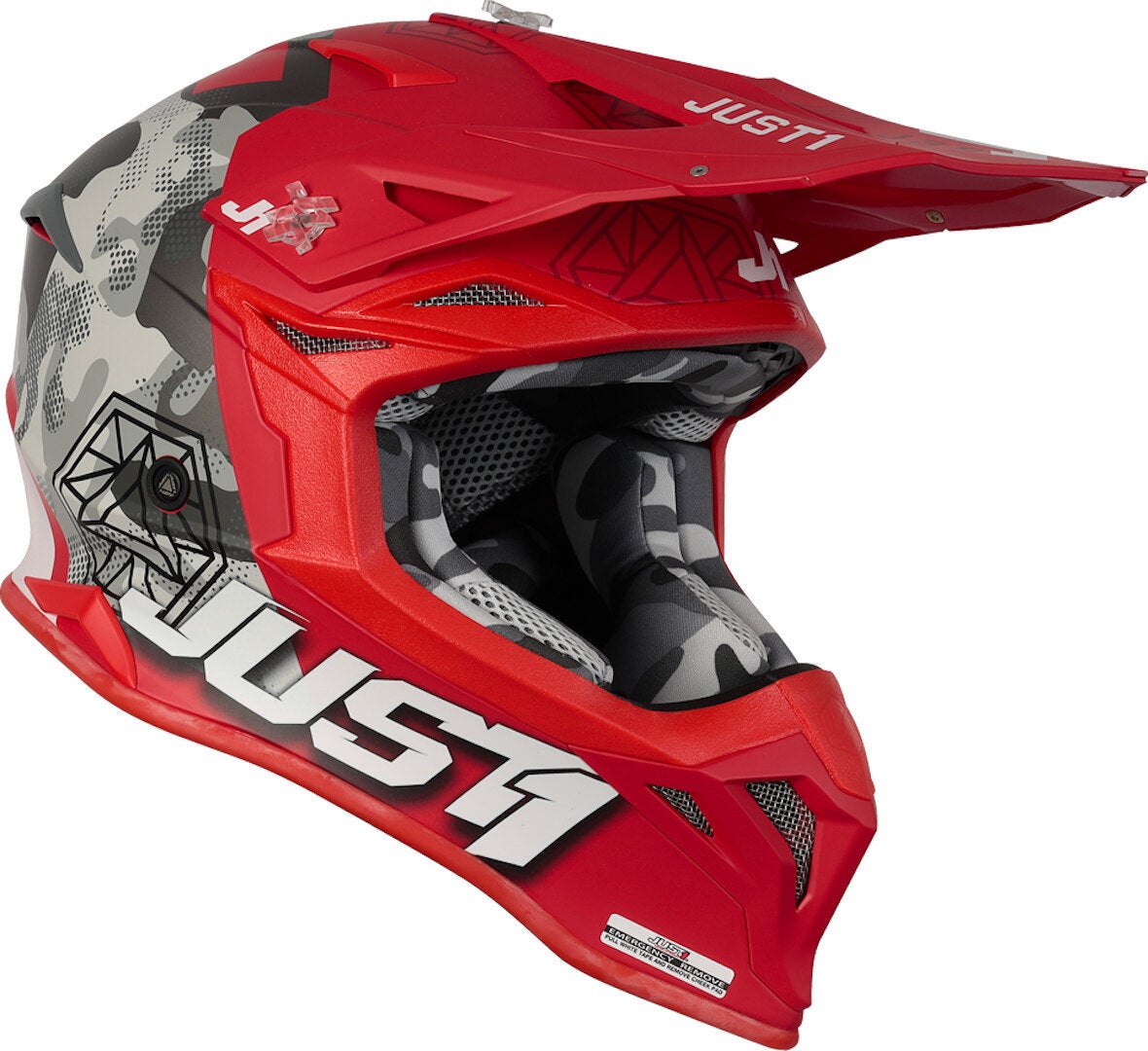 Just1 J39 Kinetic Casco motocross rosso/nero L (59/60) Figura 5