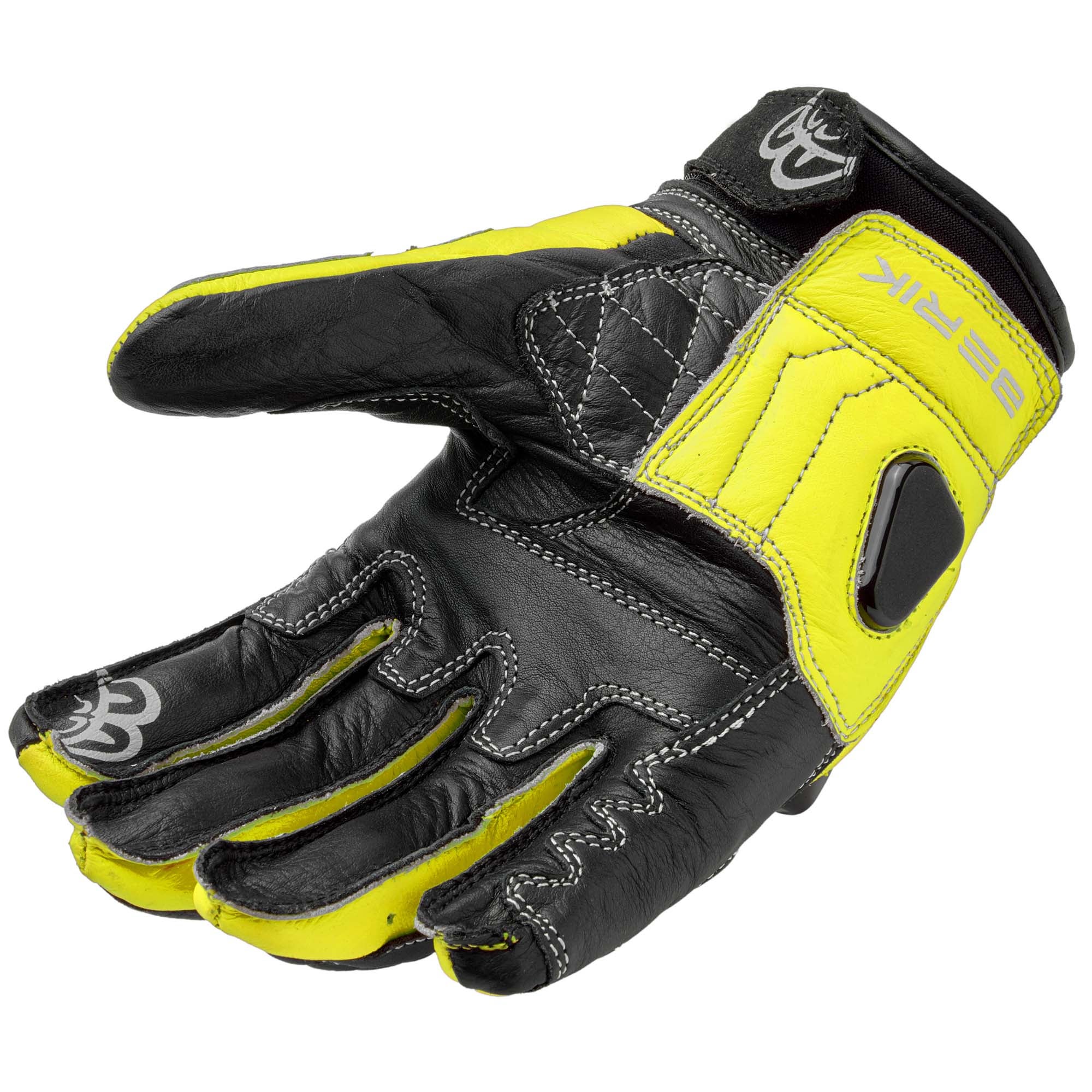 Berik Bofur Adventure Damer Motorcykelhandsker sort/neon-gul XL Figur 4