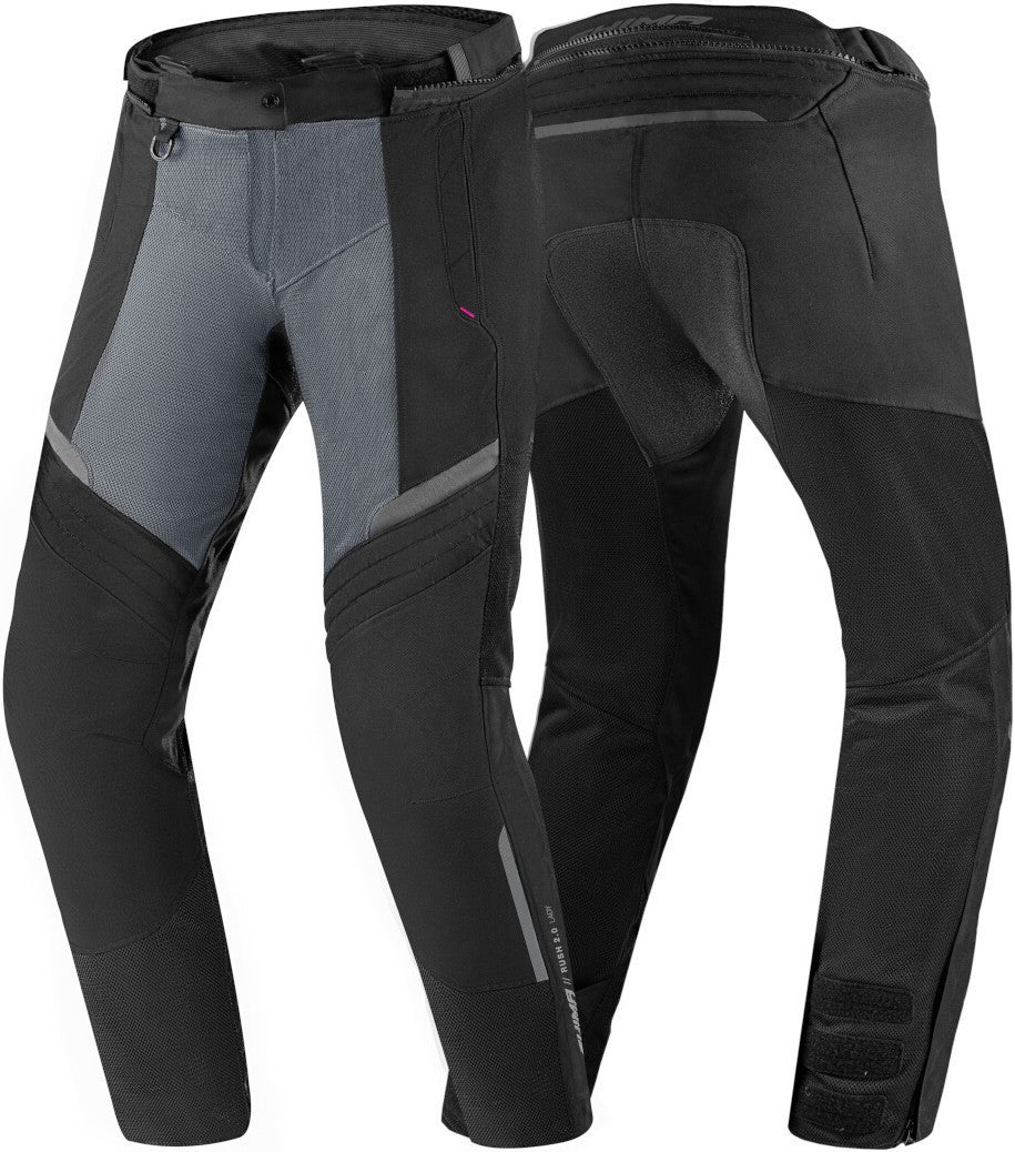 SHIMA Rush 2.0 Vented vandtætte damer motorcykel tekstilbukser sort/grå M Figur 3