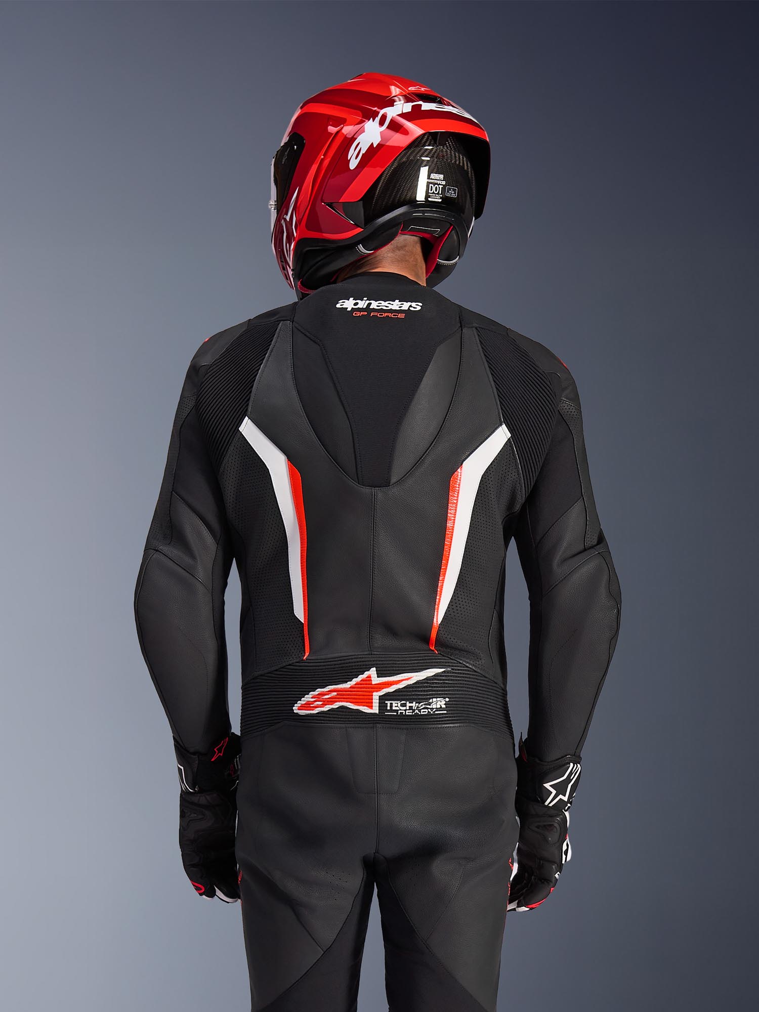 Alpinestars GP Force V2 Eendelig Motorfietsleren pak zwart/wit/rood 60 Figuur 12
