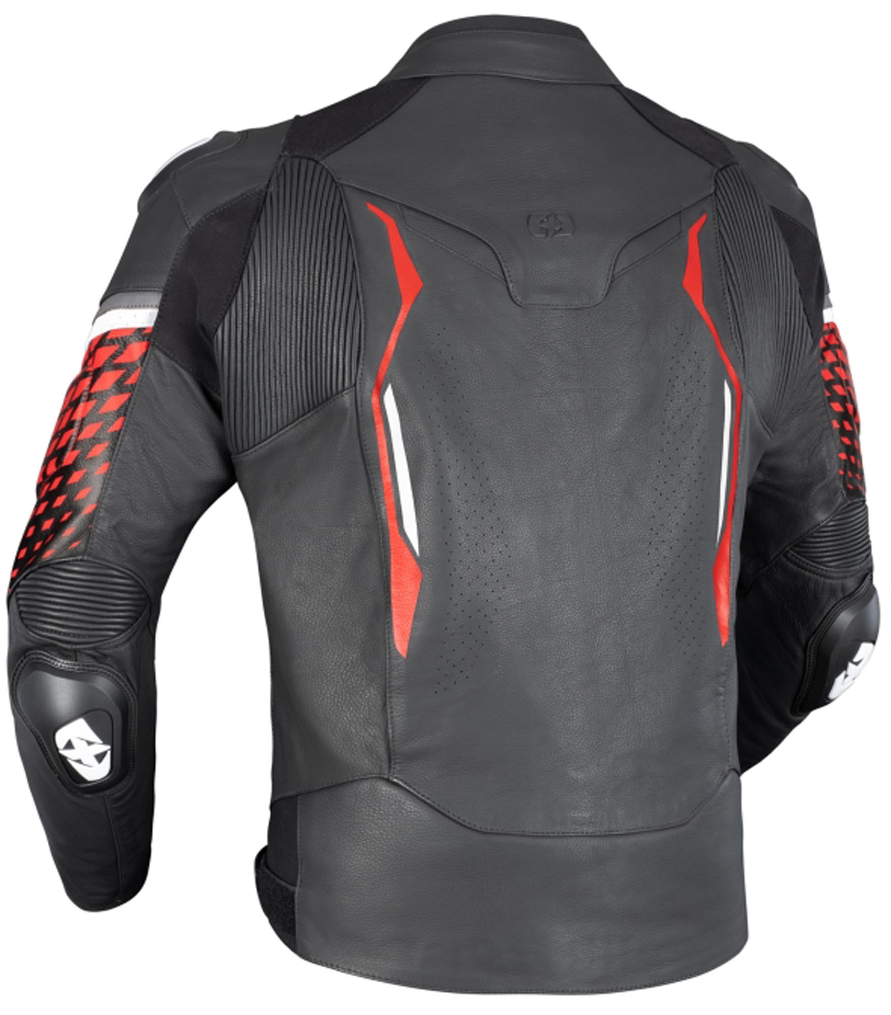Oxford Nexus 1.0 Jachetă de piele de motocicletă Negru/Roșu 48 Figura 2