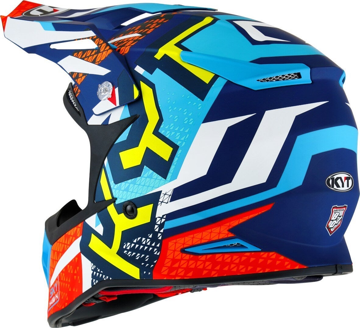 KYT Skyhawk Hyperflow Casque de motocross bleu mat/rouge XL (61/62) Figure 5