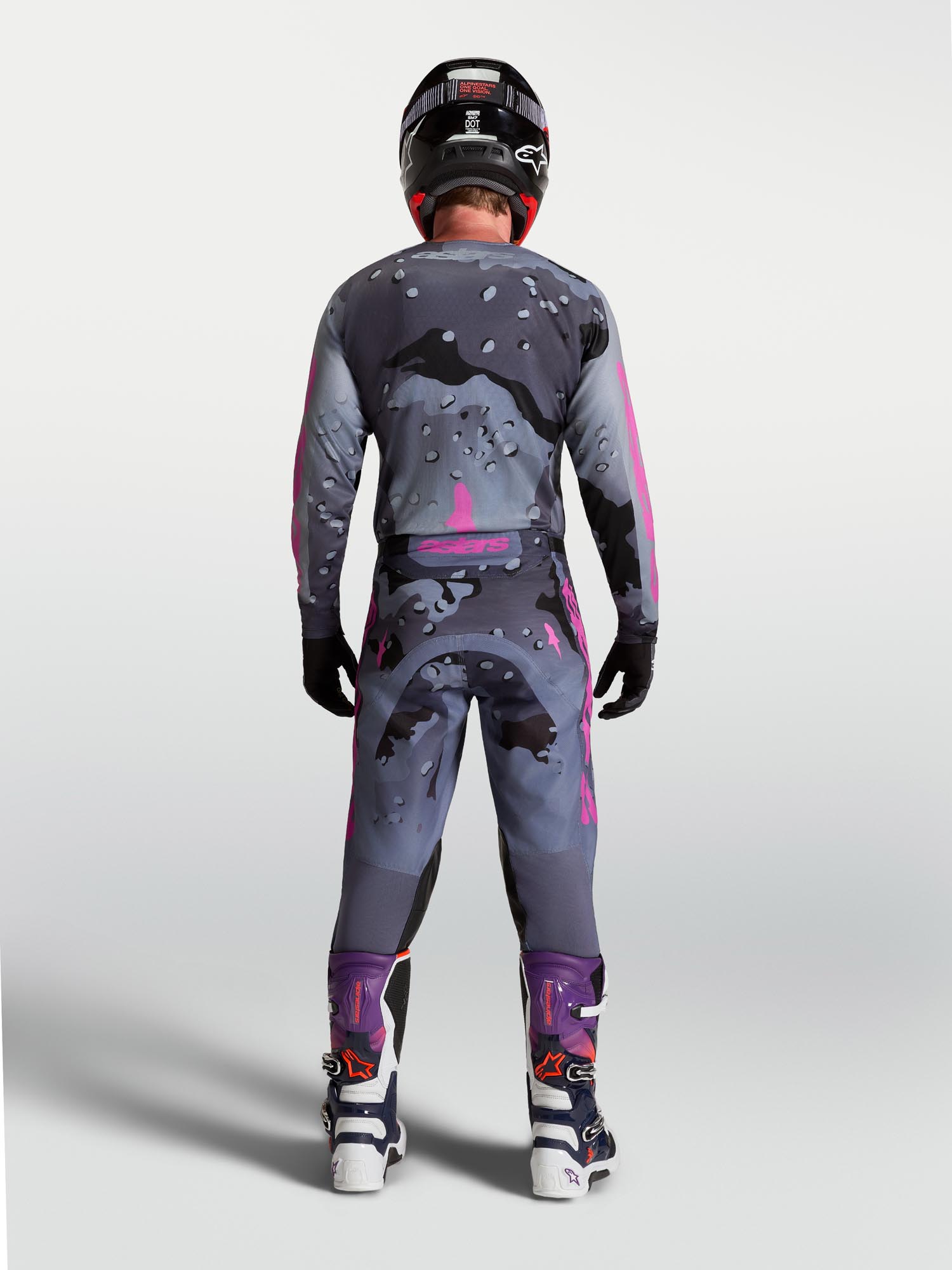 Alpinestars Racer Lone Motocross dres Siva/Ljubičasta L Slika 10