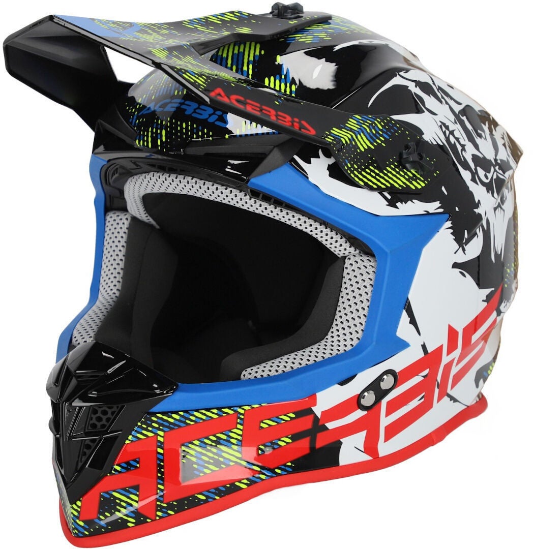 Acerbis Linear Graphic Casco da motocross nero/bianco/rosso M (57/58) Figura 1