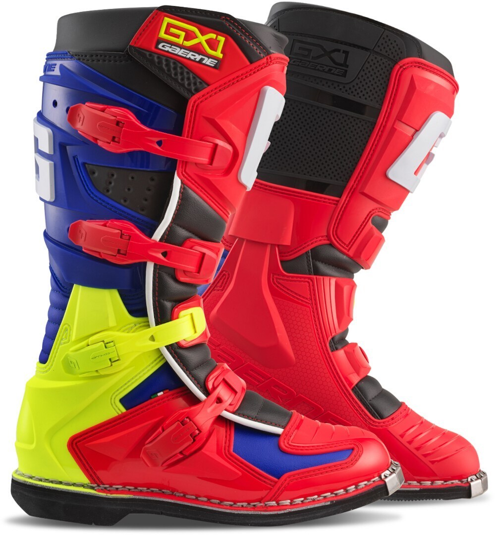 Gaerne GX-1 Goodyear Motocross stövlar röd/neon-gul 42 Figur 1