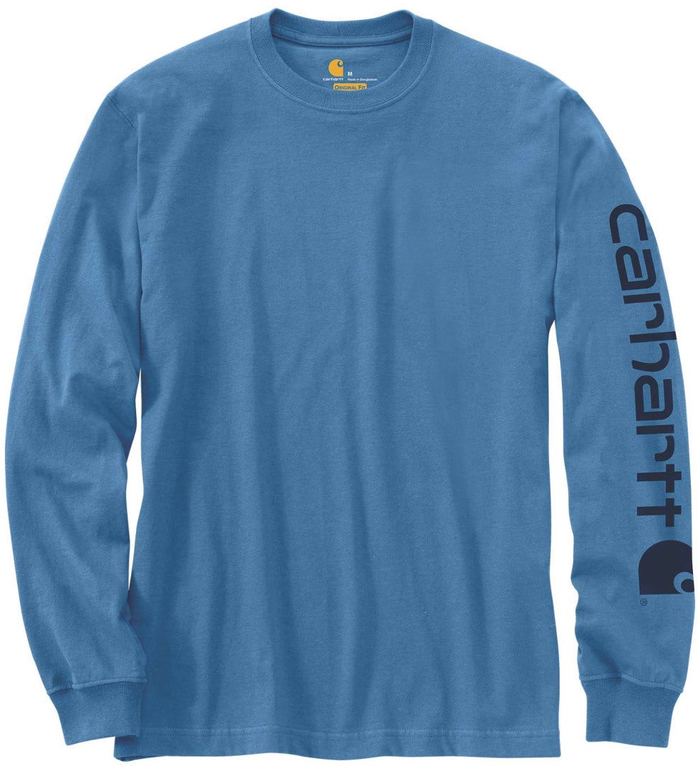 Carhartt Logo Langarmshirt hellblau L Abbildung 1