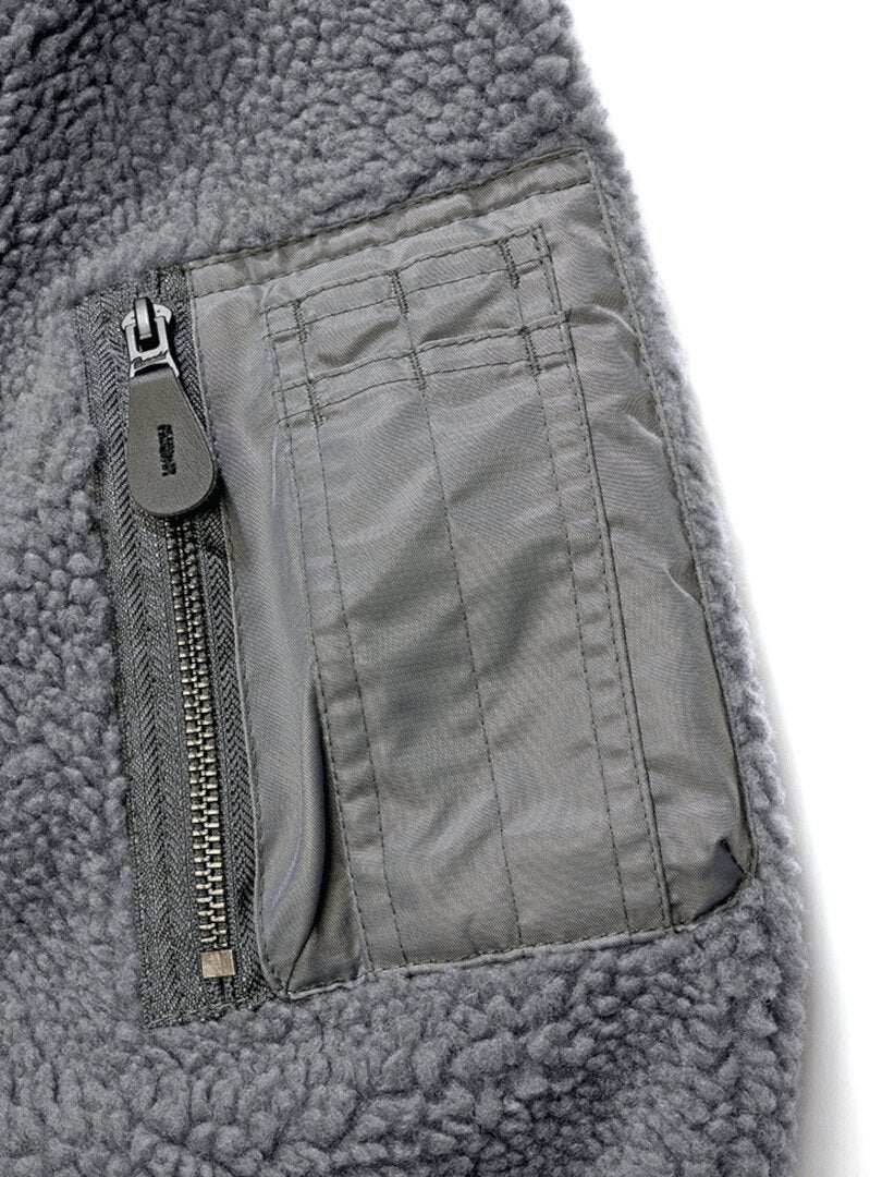 Brandit MA1 Sherpa Teddyfleece Jacke anthrazit 5XL Abbildung 3