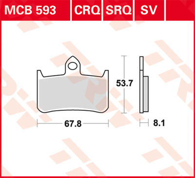 TRW Lucas Bremsbelag MCB593 Figur 1