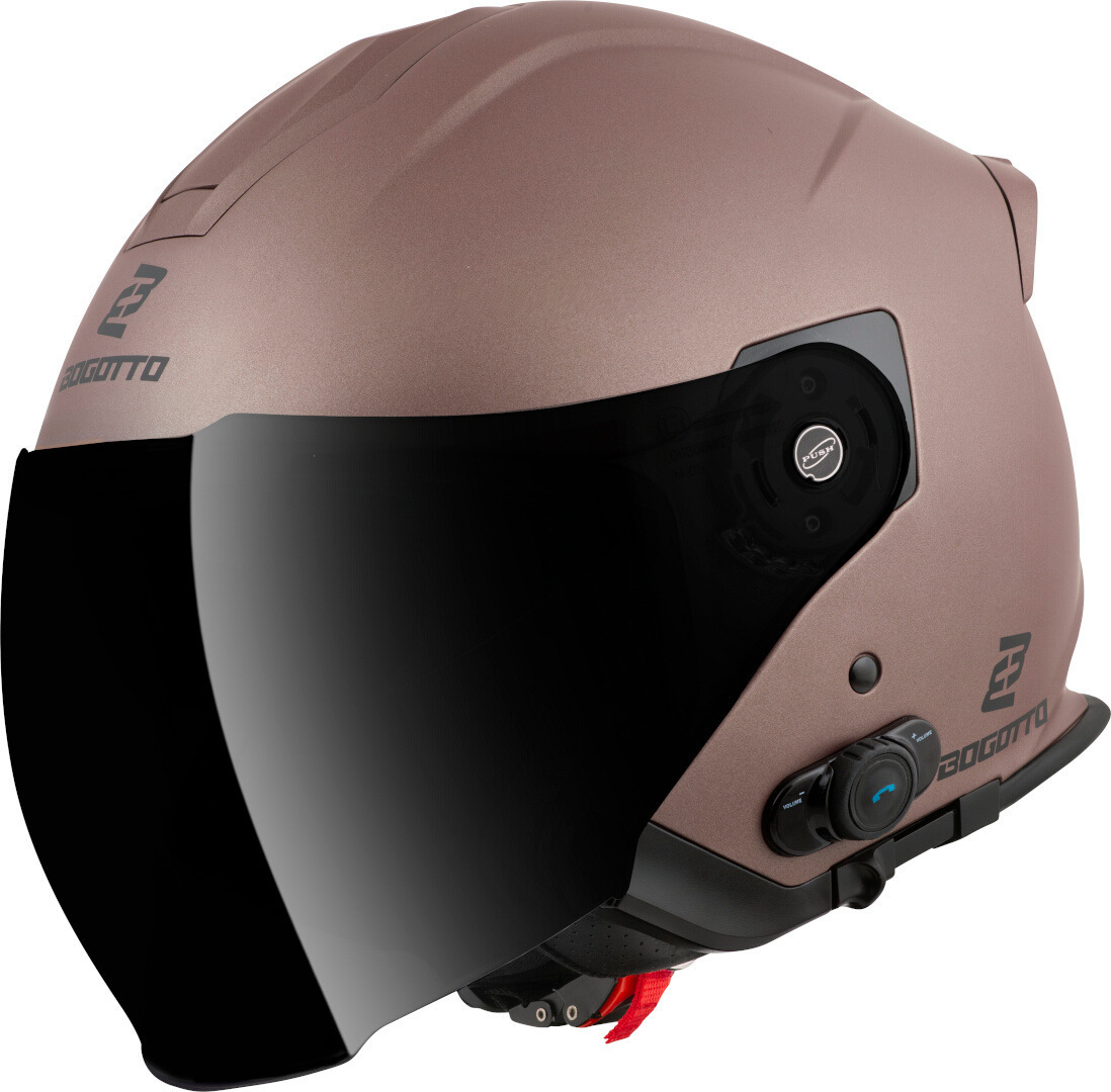 Bogotto H586 BT Solid Bluetooth Casco Jet Marrón mate L Figura 6