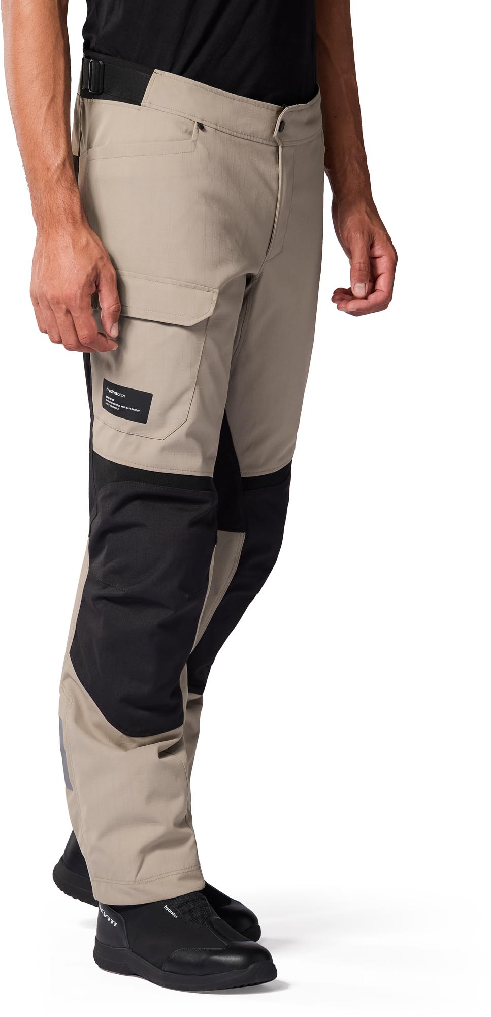 Side view of Revit Convergent H2O waterproof Motorcycle Textile Pants