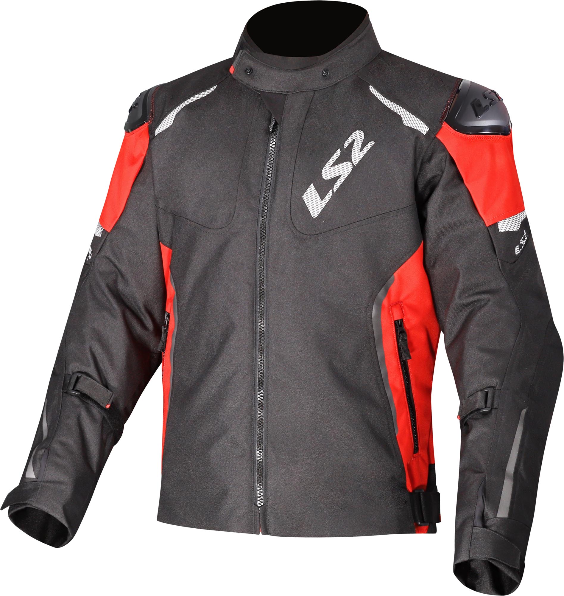 LS2 Zoom waterproof Motorcycle Textile Jacket black/red 5XL Figure 1