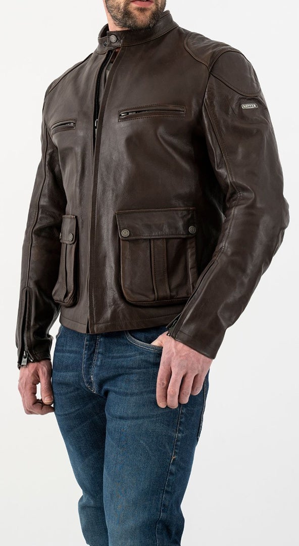 Rokker Goodwood Motorcycle Leather Jacket brown XXL Figure 4