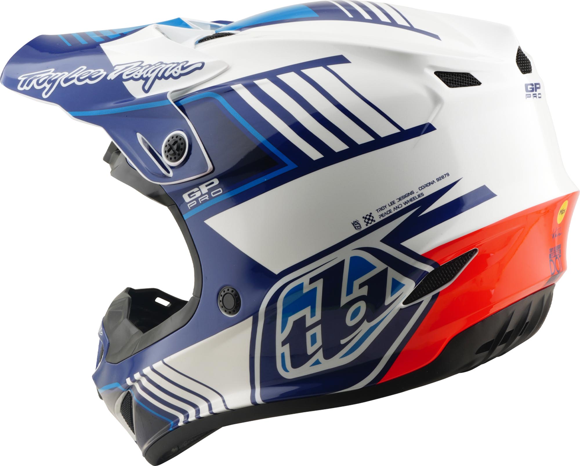 Troy Lee Designs GP Pro MIPS Segment Casco da motocross blu/bianco XL (60/61) Figura 6