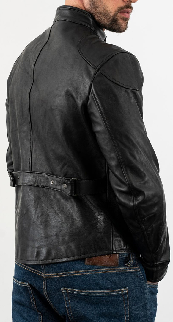 Rokker Goodwood Motorcykel Läder Jacka svart L Figur 4