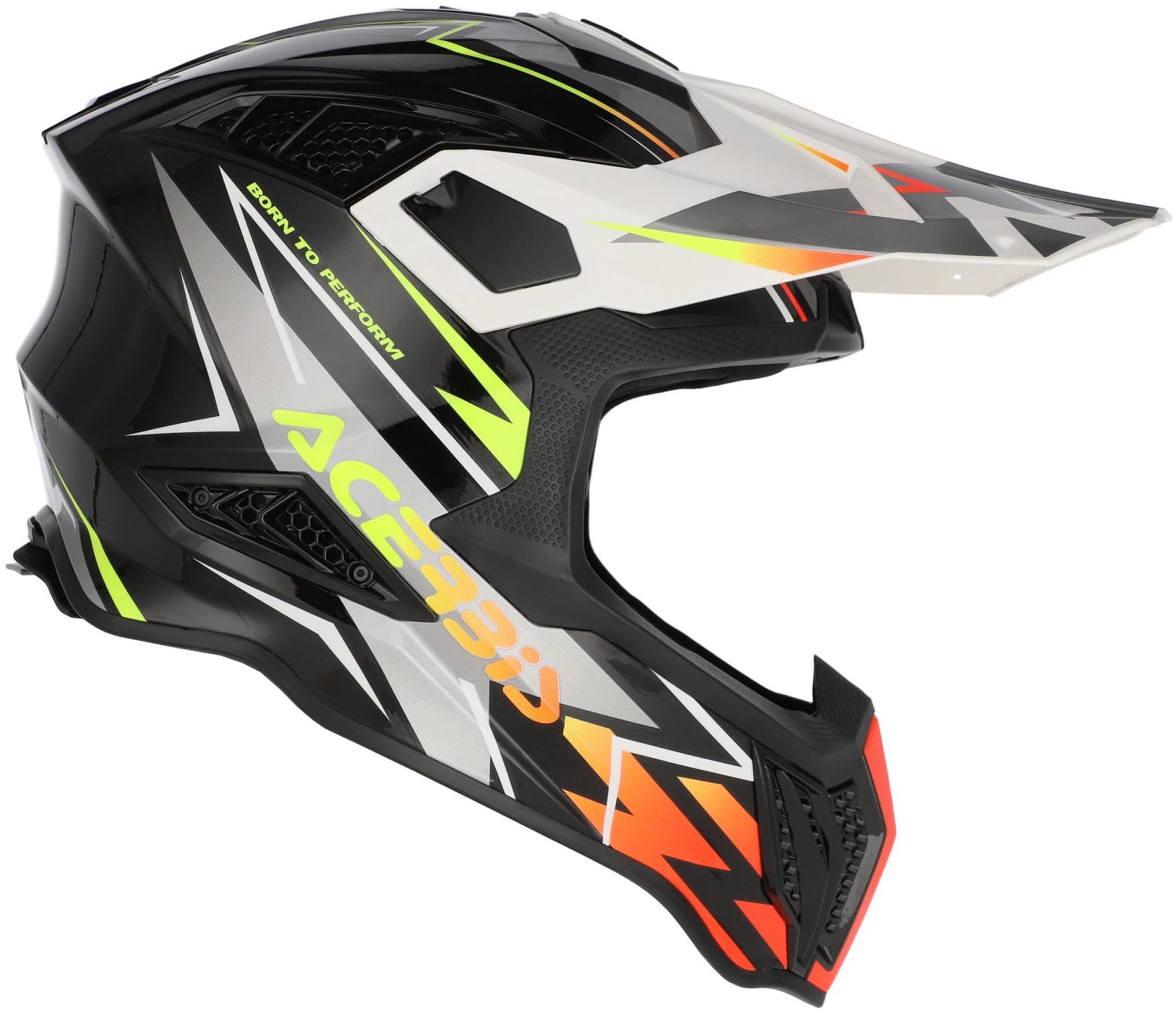 Acerbis Airstrike-X Graphic Motocrosshjelm sort/orange/sølv M (57/58) Figur 2