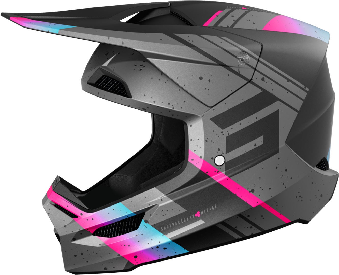 Shot Furious Mirage Casco da motocross nero opaco/rosa S (55/56) Figura 1