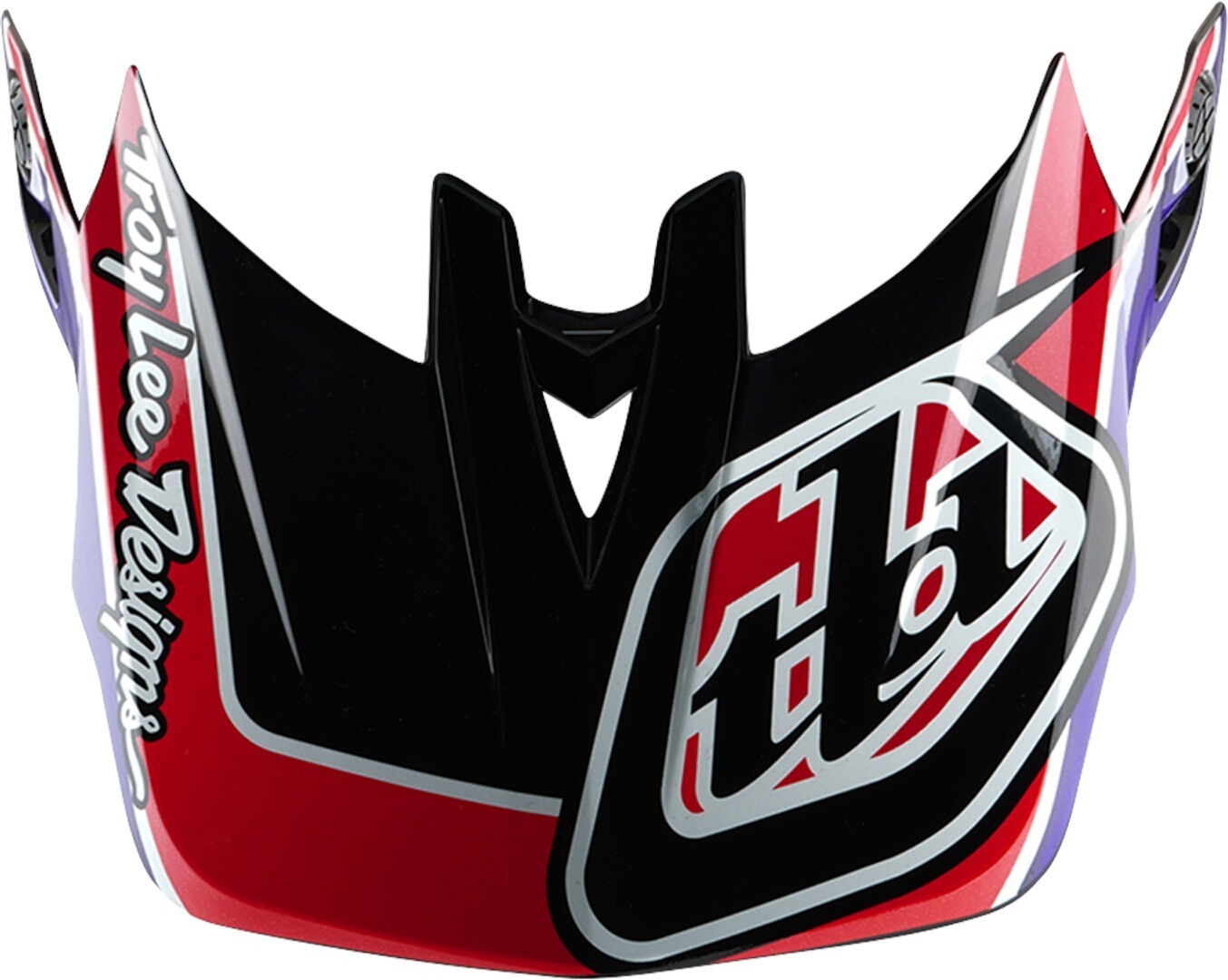 Troy Lee Designs D4 Mips Linear Polyacryliet Downhill Helm zwart/wit/rood/blauw S (55/56) Figuur 2