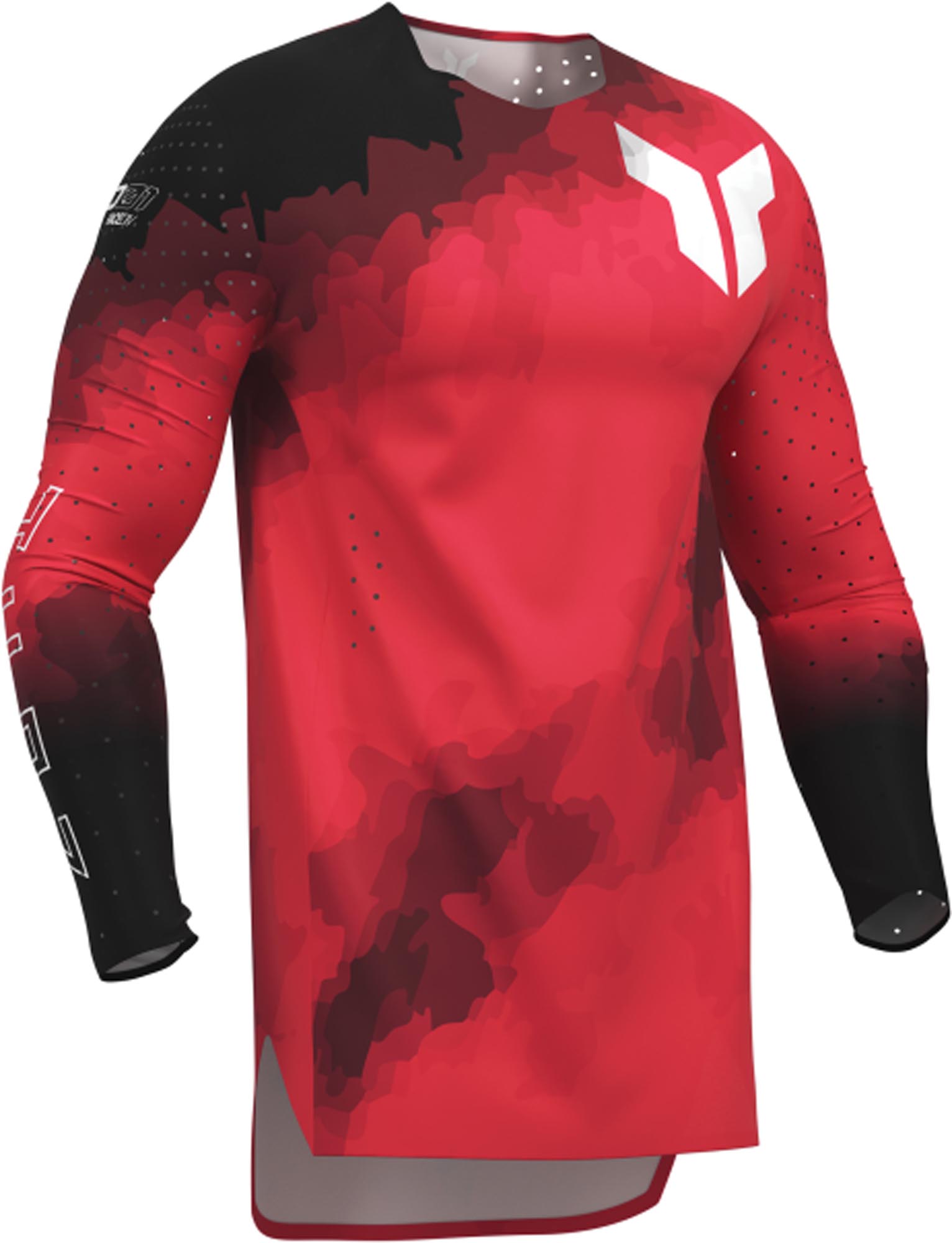 Thor Sportmode Carbon Motocrosstrøje sort/rød S Figur 3